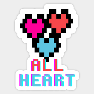 All Heart Retro Pixel! Sticker